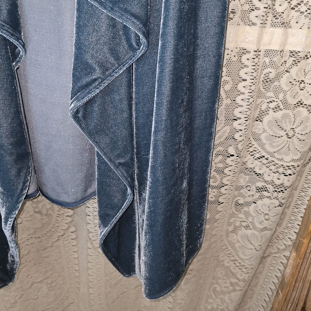 Soft Surroundings Velvet Blue Womens Vest XL Sleevelesd - Picture 3 of 9
